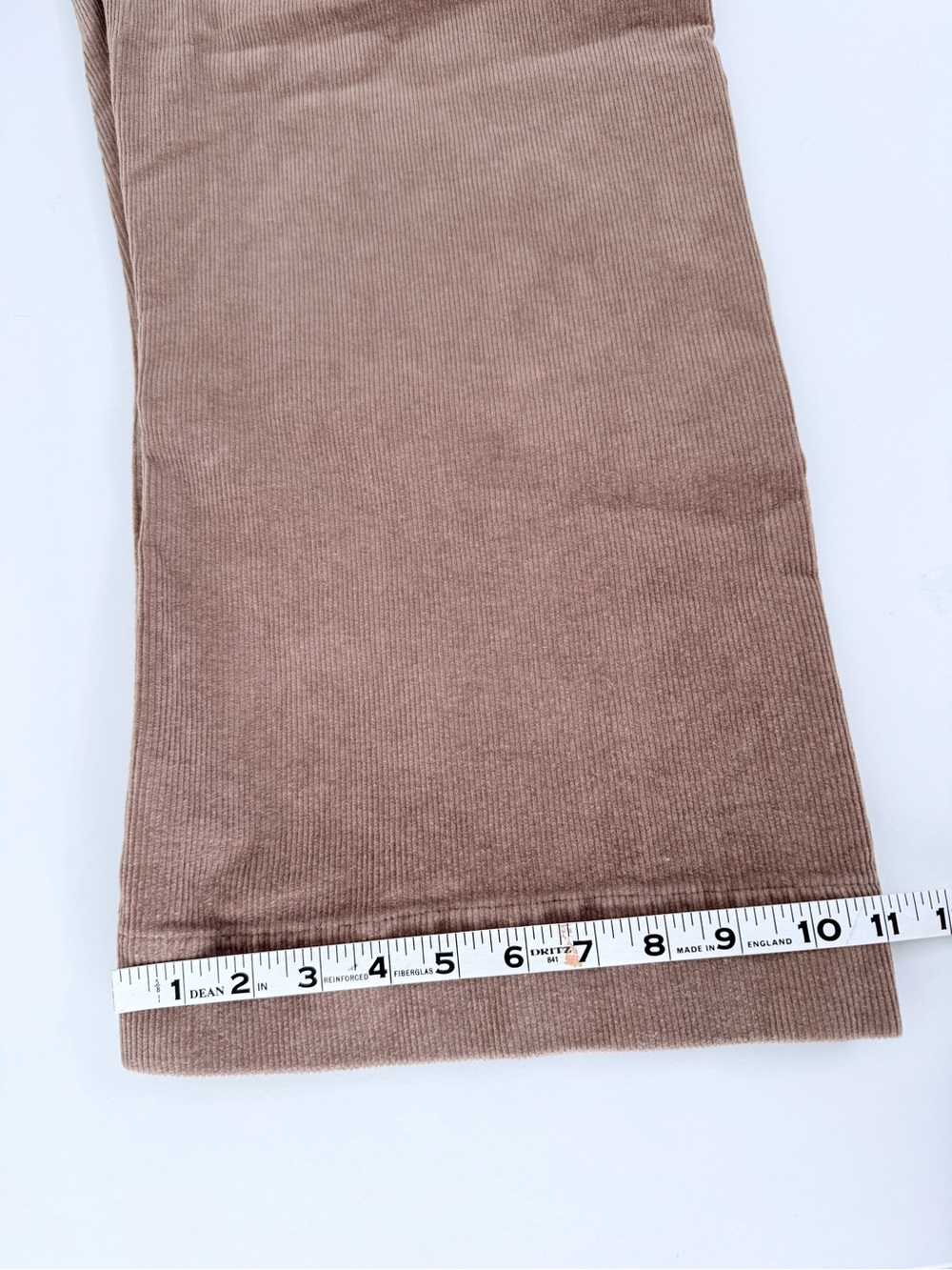 Quince Organic Cotton Stretch Corduroy Wide Leg Crop Pants Tan Beige Size 12 - Picture 12 of 12